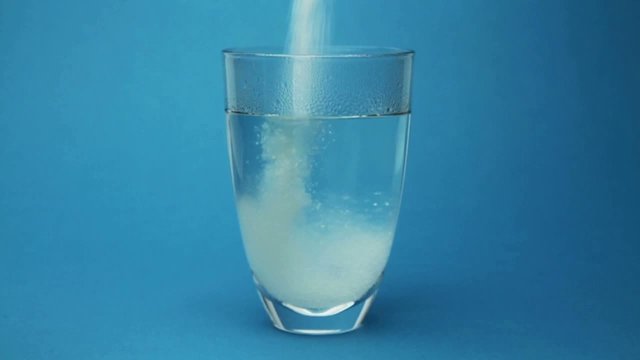 Medicine Pouring in Water Powder White Flu
