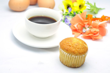 coffee and banana cup cake