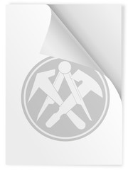 Zunftzeichen Dachdecker auf Din A 4 Blatt