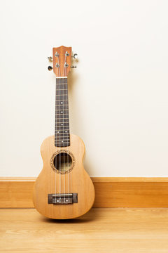 Ukulele on the floor