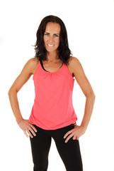 Fototapeta premium female fitness model portrait standing looking at camera