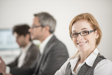 portrait of businesswoman in meeting