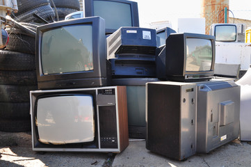 Old TV electronic waste