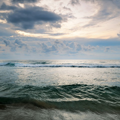 seascape on background of cloudy sky