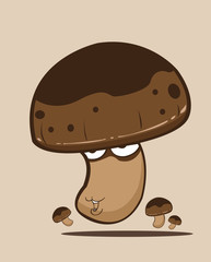 create cartoon mushroom