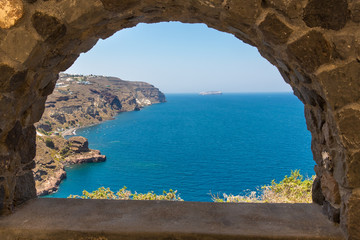 View of Fira town - Santorini island,Crete,Greece