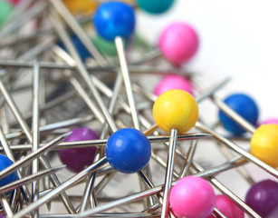 Bunch of ball headed pins