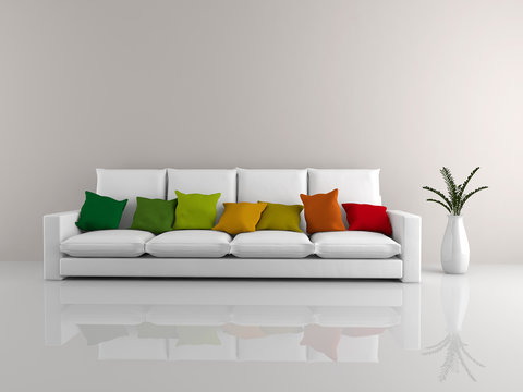 Minimalist sofa white