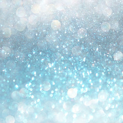 white blue and grey abstract bokeh lights. defocused background 