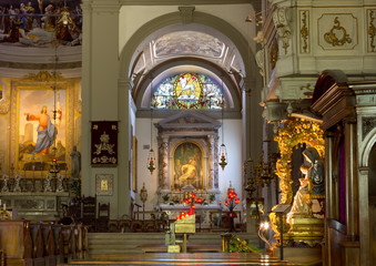 Interior of the Duomo in Palmanova, Italy