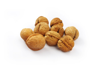 Walnuts Isolated on White