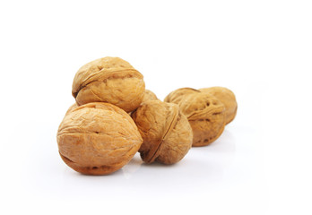 Walnuts Isolated on White