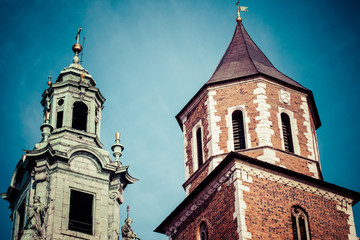 Obraz premium Wawel Cathedral,famous Polish landmark on the Wawel Hill,Cracow