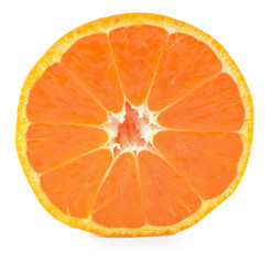 Fototapeta na wymiar Slice of orange. Fruit isolated on white