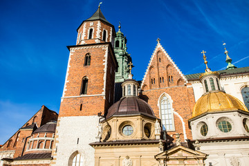 Fototapeta premium Wawel Cathedral,famous Polish landmark on the Wawel Hill,Cracow