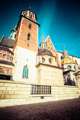 Obraz premium Wawel Cathedral,famous Polish landmark on the Wawel Hill,Cracow