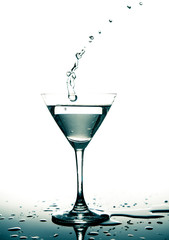 martini glass, white background