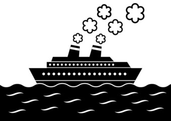 Naklejka premium Ship icon