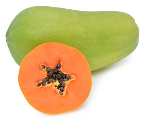 Papaya isolated on white background