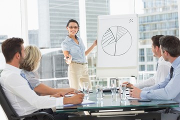 Fototapeta premium Business people in office at presentation