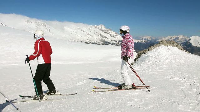 Ski sur les pistes