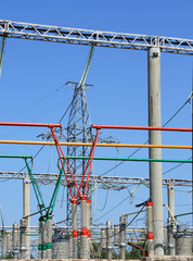Electrical power high voltage substation