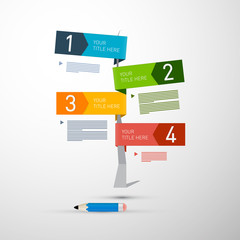 Vector Progress Steps for Tutorial, Infographics