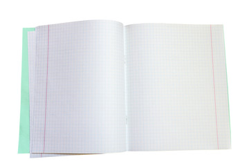 Blank school notebook