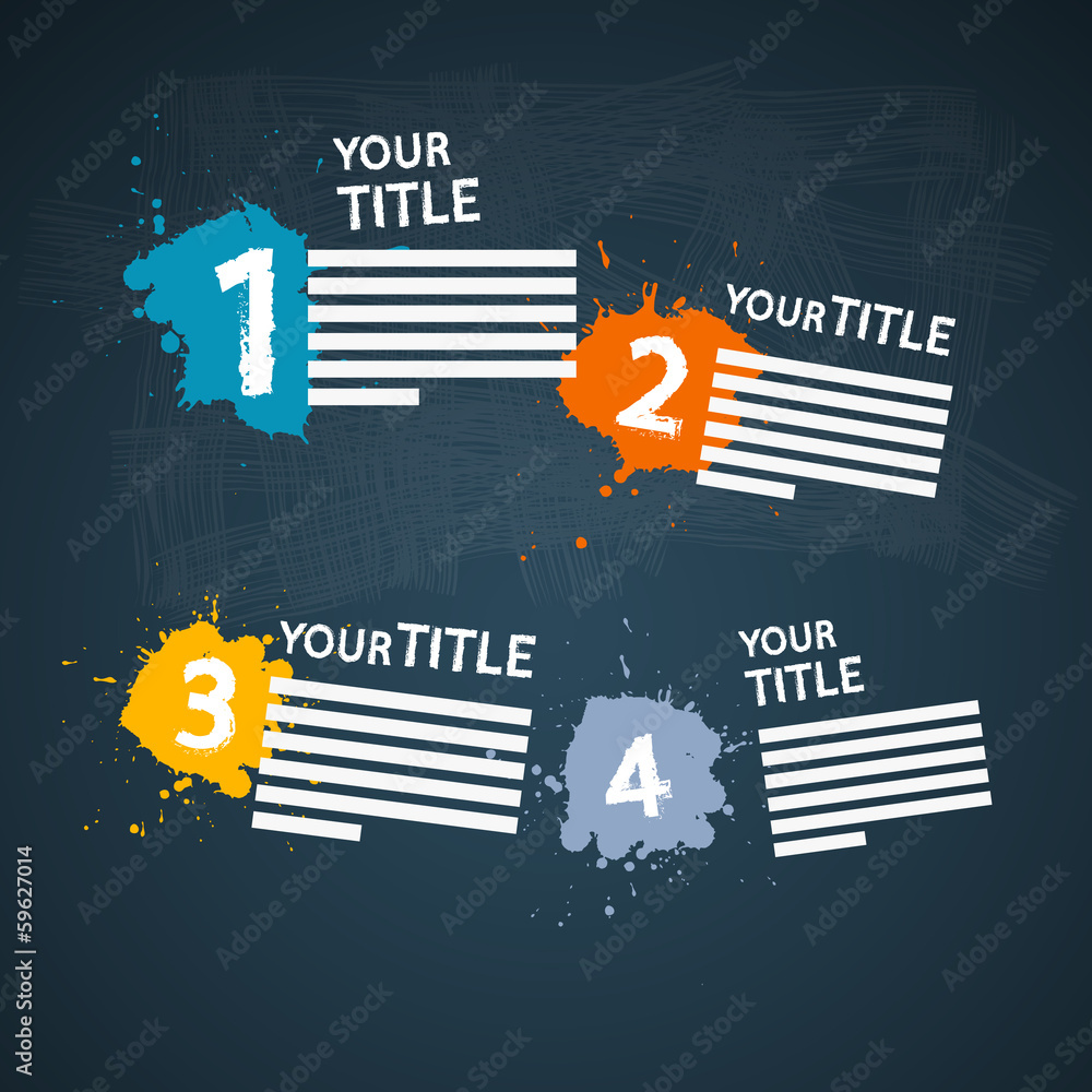 Poster vector progress steps for tutorial, infographics