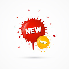 Red, Yellow Vector New Blots Icons