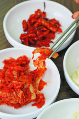Kimchi cabbage chili radish - korean food