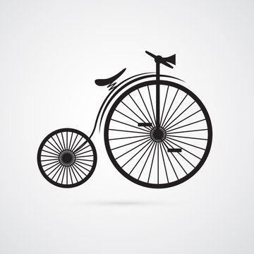 Abstract Vector Old, Vintage Bicycle, Bike
