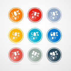 Discount Labels, Tags Set