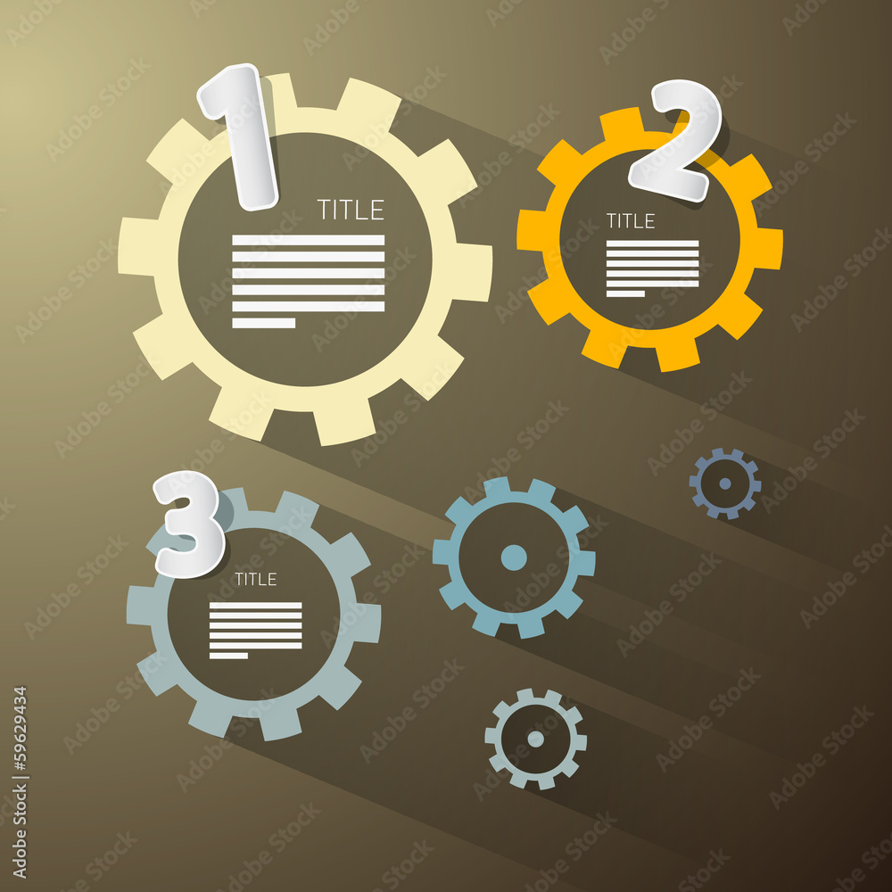 Poster abstract vector cogs - gears