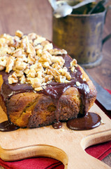 cake with chocolate glaze