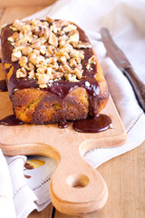 cake with chocolate glaze