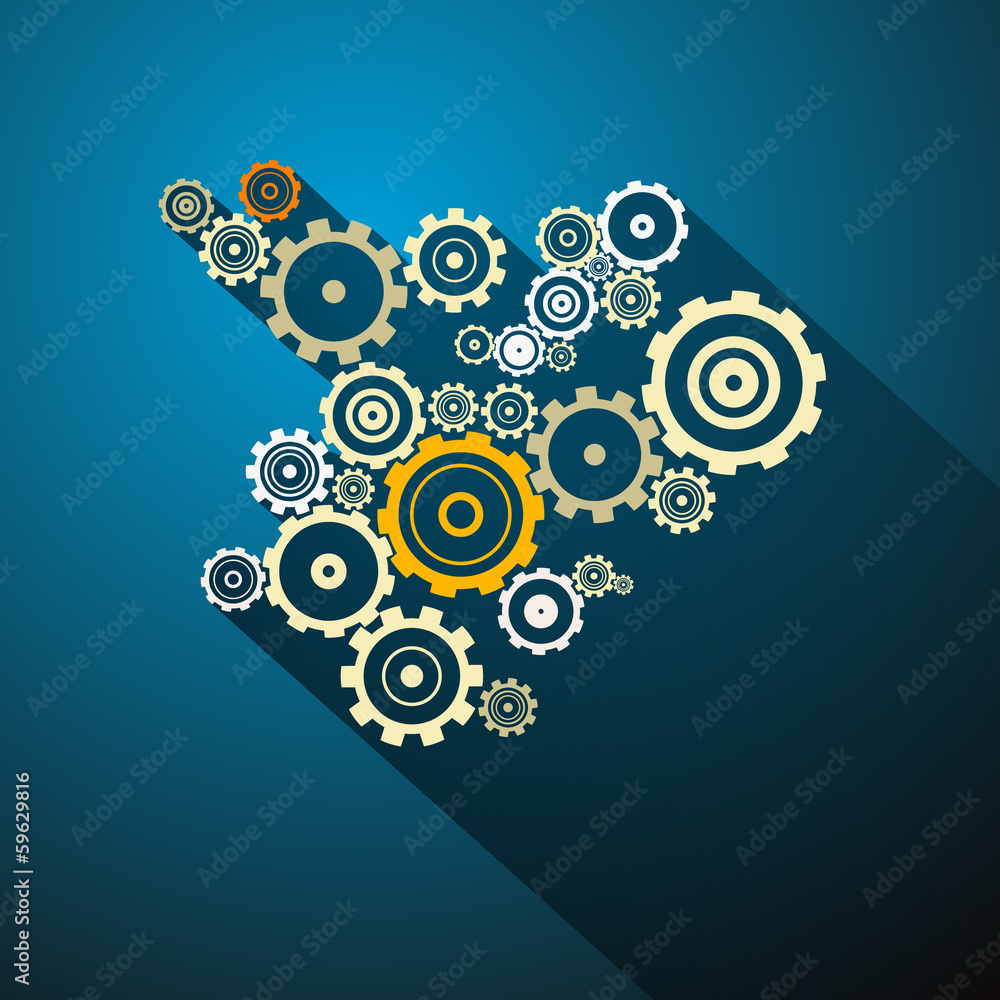 Poster abstract vector cogs - gears