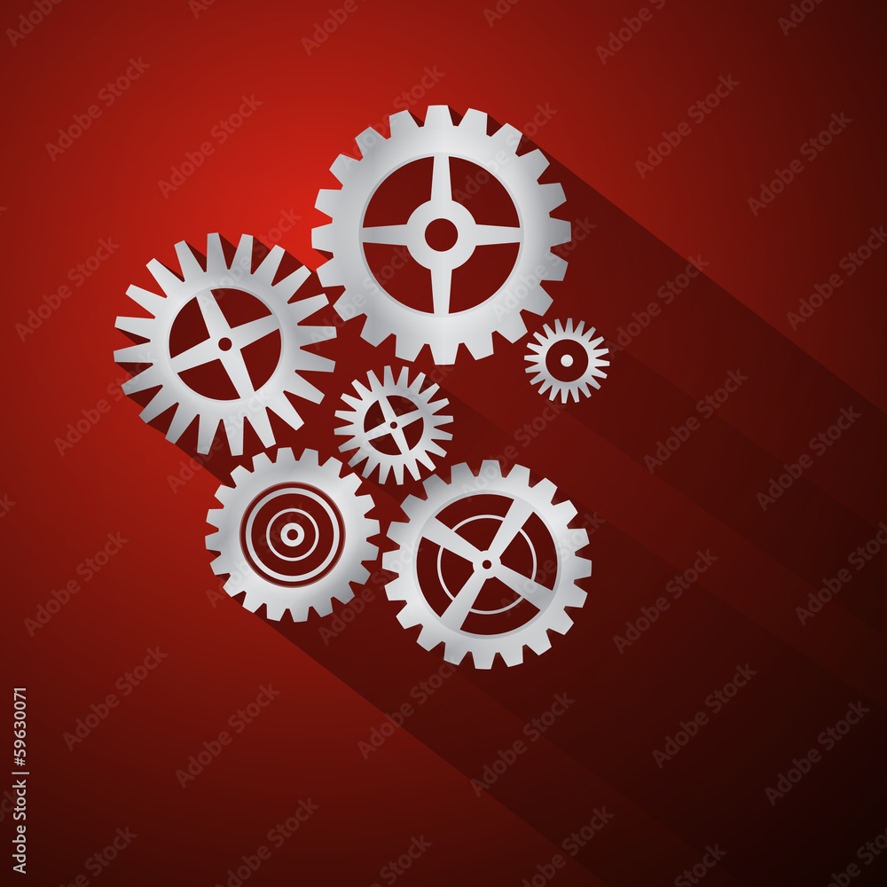 Poster abstract vector cogs - gears