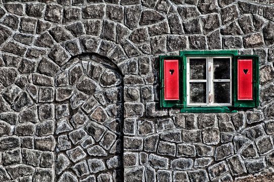 Fototapeta finestra sull'alpe