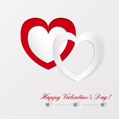 Greeting card on Valentines day