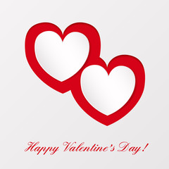 Greeting card on Valentines day