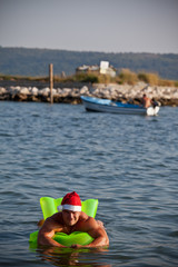 muscular santa claus show