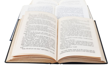 Obraz premium three open books isolated on white