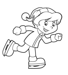 Cartoon child - activity - illustration for the children