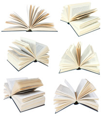 set from different angles blue cover book