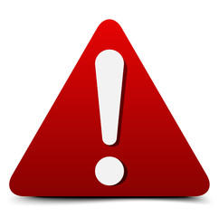 Exclamation danger sign