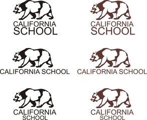Logo California School - obrazy, fototapety, plakaty