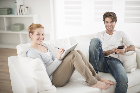 free time for a couple at home