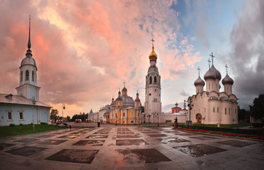Fototapeta na wymiar panorama landscape Orthodox Church