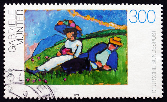 Postage stamp Germany 1994 Couple Lying on Grass
